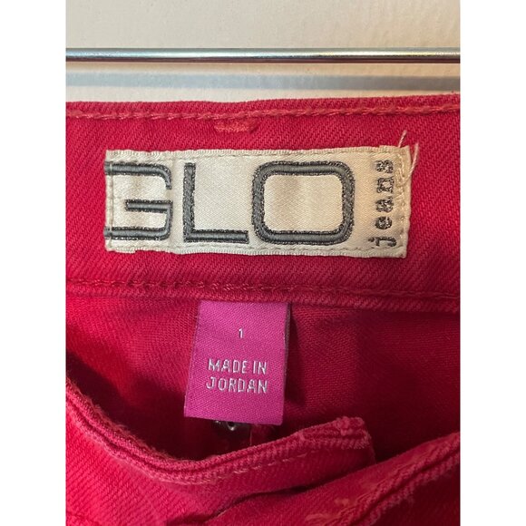 Y2K Glo Jeans Scarlet Red Hot Low-Rise Bootcut Stretch Juniors Size 1 - Picture 4 of 8